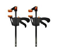 4" Woodworking Clamp 1/2Pcs Set Fixed Type Quick Ratchet Release Speed Extruded Nylon Work Bar Kit Spreader Gadgets DIY Portable(4PCS)