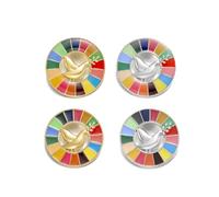 4 World Unity Dove of Peace Brooch, UN Dove of Peace Brooch, SDGs Badge, 17 Colors