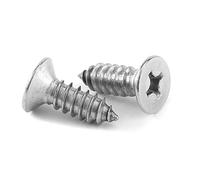 #4 x 1/2" Wood Screw 100Pcs 18-8 (304) Stainless Steel Screws Flat Head Phillips Fast Self Tapping Drywall Screws by SG TZH