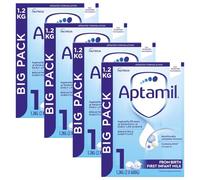 4 x 1.2kg Aptamil 1 First Infant Baby Milk Suitable From Birth Formula