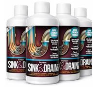 4 x 1 Litre of Pro-Kleen Sink & Drain Blitz - Plughole/Drain Unblocker - Dissolves Hair & Grease - Super Strength Formula: up to 16 Treatments