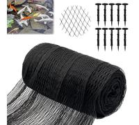 4 x 10 m Bird Protection Net Pond Net Fine Mesh Bird Net Garden Net, 10 x 10 mm Fine Mesh for Garden Net, Bird Nets Cat Net, Fruit Tree Net for Chicken Fence, Reusable Bird Net with 10 Ground Anchors