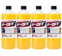 4 x 1000ml Bottles P-OFF Dog Urine Neutraliser - Lemon | Enzymatic Pet Odour Eliminator for Dog Urine | Safe for Pets and Children