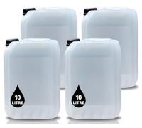 4 x 10L Water Container UN Food Grade Jerry Can Liquid Chemical DG Storage | UN Certified Heavy Duty HDPE Food Safe Stackable Plastic Storage Tank Ideal for Emergency Camping Outdoor DG Industrial Use
