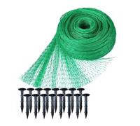 4 x 10M Garden Netting for Plants Fruit Veg Grass Seeds and Ponds Protection, Anti Bird Netting Kit with 16 Pcs Plastic Ground Pegs, Strawberry Netting, Versatile Fine Mesh Garden Netting