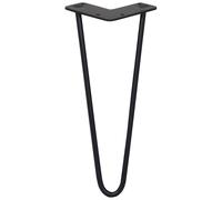 MonsterShop Hairpin Legs 4 x 12" - 2-Prong 10mm Steel - Black