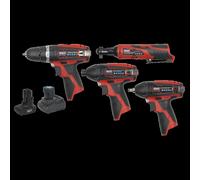 Sealey CP1200COMBO 4 x 12V SV12 Series Cordless Power Tool Combo Kit