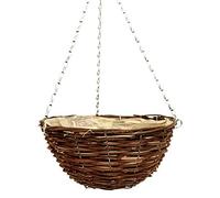 4 x 14'' Natural Wicker Rattan Hanging Basket