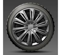 4 x 14 Inch WHEEL TRIMS 14" HUB CAPS HQ ABS Plastic Universal Push-In NRM092