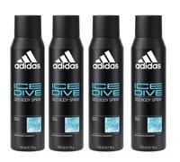4 x 150ml Adidas Ice Dive Deodorant Body Spray