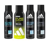 4 x 150ml Adidas MIX Deodorant Body Spray Ice Dive Victory Pure Game