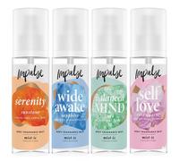 4 x 150ml Impulse Wide Awake, Balanced Mind, Serenity, Self love Body Mist GIFT