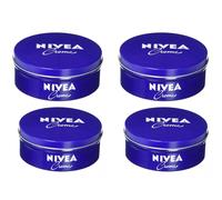 4 x 150ml Nivea Creme Blue Tin Face Body Moisturising Cream For Dry Skin Care
