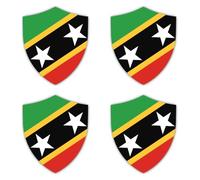 4 x 150mm St Kitts and Nevis Flag Sign Stickers for Car, Laptop, Suitcase and More