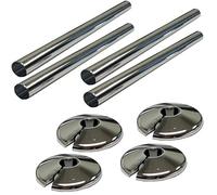 4 x 15mm Radsnaps and Collars CHROME -Free P & P