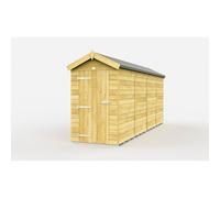 4 x 16 Feet Apex Shed - Single Door W/O Window - L472 x W118 x H217 cm Buttercup Farm Brown One Size