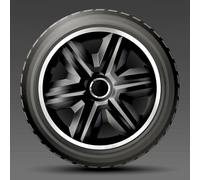 4 x 16 Inch WHEEL TRIMS 16" HUB CAPS HQ ABS Plastic Universal Push-In NRM019