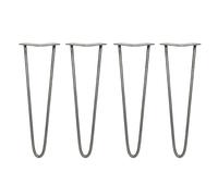 4 x Premium Hairpin Table Legs Furniture Bench FREE Screws & Protector Feet 16"