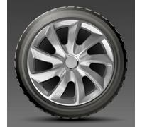 4 x 17 Inch WHEEL TRIMS 17" HUB CAPS HQ ABS Plastic Universal Push-In NRM042