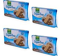 4 x 180g Chocolate Flavour Wafer Cookies Biscuits Sugar Free