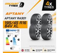 4 X 195/45R16 84V APTANY RA301 195 45 16 1954516 NEW TYRES