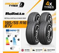 4 X 195/55R16 87V ROTALLA SETULA E-RACE RH01 195 55 16 1955516 NEW TYRES