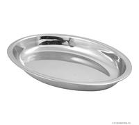 4 X 19CM Stainless Steel Oval Curry Bowl Dinner Tray Serving Plate Dish Catering