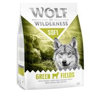4 x 1kg Wolf of Wilderness Dry Dog Food - 3 + 1 Free! * - Soft "Green Fields" - Lamb (4 x 1kg)