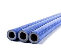 4 x 1m Pipe Insulation Foam, Coated Polyethene Lagging, Red and Blue, 1m Length, 6mm Thickness, Hot and Cold Water Pipes, Central Heating, Temperature Range -65°C to +95°C (Blue, 18mm)
