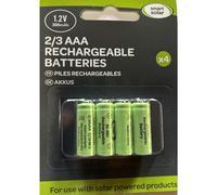 4 x 2/3AAA Smart Solar Light Batteries 1.2v 300mAh