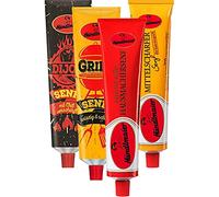 4 x 200 g German Mustard Variety - Hot Dijon - Grill - Bavarian Sweet home-made Mustard - German Medium Hot Mustard, Haendlmaier/Germany