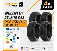 4 X 205/55R17 95W DELINTE DS2 205 55 17 2055517 NEW TYRES