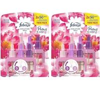 4 x 20ml Febreze 3Volution Air Freshener Plug In Refill Peony & Cedar (2xTwin Pack)