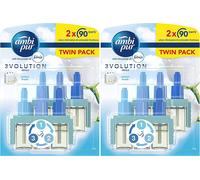Febreze 3Volution Air Freshener Plug-In Refills, 4 Refills (20ML x 4), Cotton Fresh, 3 Alternating Scents to Fight Odours