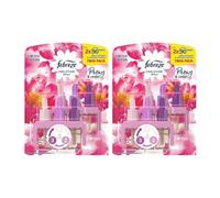 4 x 20ml Febreze 3Volution Air Freshener Plug In Refill Peony & Cedar (2xTwin Pack)