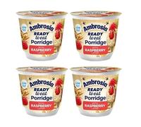 4 x 210g Raspberry Layered Ready To Eat Porridge No Artificial Flavours Source Of Protien & Calcium