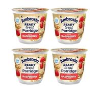 4 x 210g Raspberry Layered Ready To Eat Porridge No Artificial Flavours Source Of Protien & Calcium