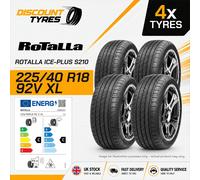 4 X 225/40R18 92V XL ROTALLA ICE-PLUS S210 225 40 18 2254018 NEW TYRES