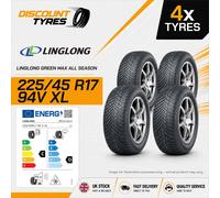 4 X 225/45R17 94V LINGLONG GREEN MAX ALL SEASON 225 45 17 2254517 NEW TYRES