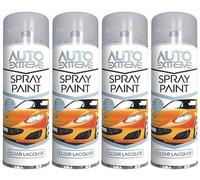 4 x 250ml Clear Lacquer Spray Paint Cans All Purpose DIY Spray Paint Clear Coat Spray Paint