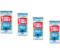 4 x 25g Burton's Fish 'N' Chips Salt & Vinegar Baked Snacks (Pack of 5) | NIGHT FURY