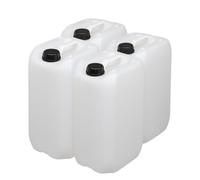 4 X 25L Water Container - Heavy Duty Stackable Jerry Can with DIN 61 Cap | Camping Water Carrier | Plastic Water Storage Tank | Ideal for Outdoor, Emergency, and Industrial Use