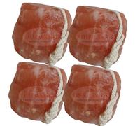 4 x 2KG Himalayan Salt Lick with Hanging Rope - Natural Pink Rock Salt Stones for Horses, Cattle, Deer & Livestock | Mineral Supplement Blocks by NaturalKrafts, Punjab Pakistan
