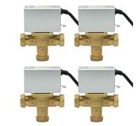 4 X 3 Port Mid Position Motorised Valve 22mm For Central Heating Systems (Four Pack)