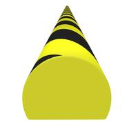 (4 x 3 x 100 cm/ 1 pcs) vidaXL 1/2x Corner Protector Yellow and Black PU Edge Protector Multi Sizes