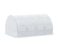 Outsunny 4 x 3 x 2 m Polytunnel Greenhouse Pollytunnel Tent w/ Steel Frame White