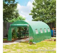 4 x 3 x 2m Greenhouse Replacement Cover ONLY for Tunnel Greenhouse Outsunny Light Green One Size