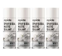 4 X 300ml Spray Seal Sealant Leak Stop Roof Gutter Pipes White Mastic