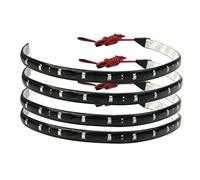 4 x 30cm 15 3528 SMD LED Waterproof Flexible Car Grill Strip Light Lamp Bulb (White Light)