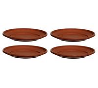 4 x 32cm Plant Pot Saucers Large Venetian Terracotta Colour Plastic Water Dish